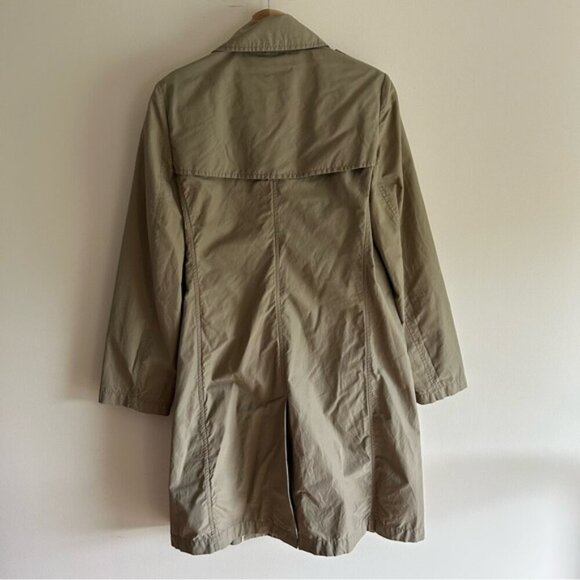 Vintage GAP Tan Beige Button Down Trench Coat sz M - Picture 7 of 7